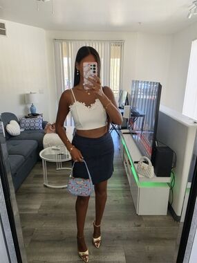 Women's Navy Mini Short Skirt - Sleek Everyday Style